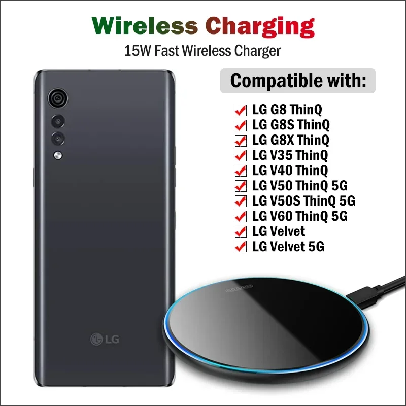 Wireless Charger Watch - 15W schnelles kabelloses Ladegerät für LG