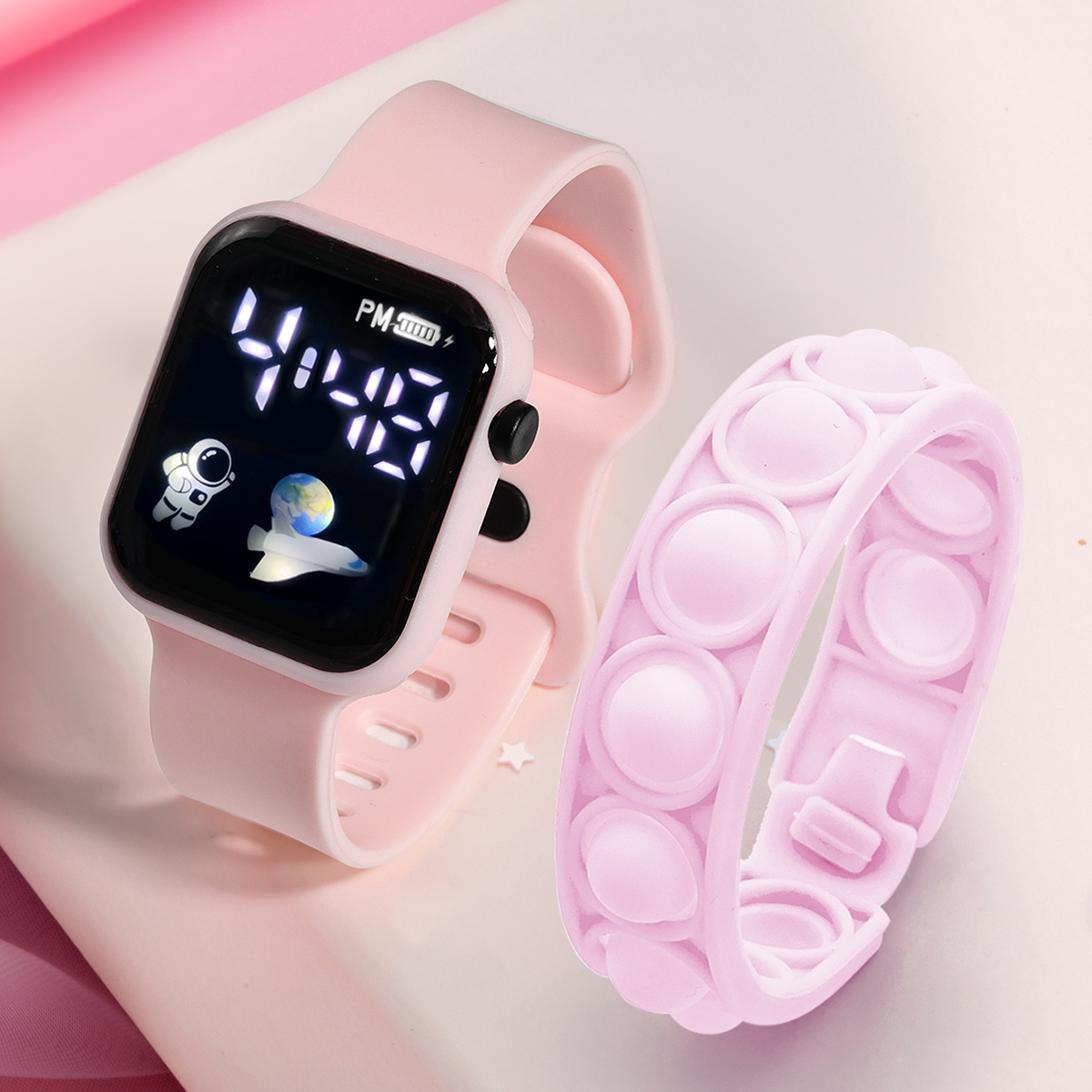 Smartwatch Icon - 2 Stück Kinder Smartwatch Armband einfache