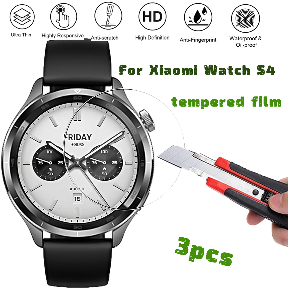 3PCS Gehärtetem Glas Smartwatc – Xiaomi Smartwatch S4 Accessories Bewertung und Preis