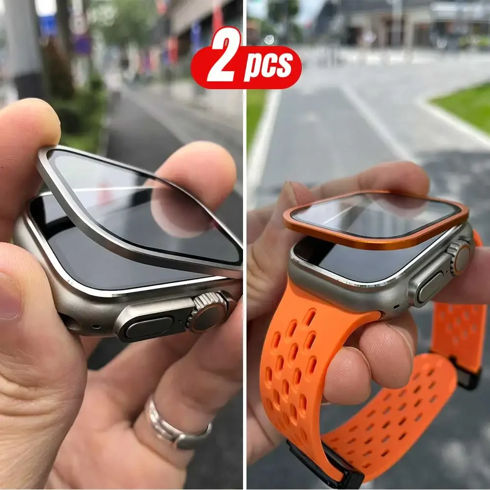 2PCS Titan Metallrahmen für Ap – Smartwatch Watch Accessories For Women Bewertung und Preis