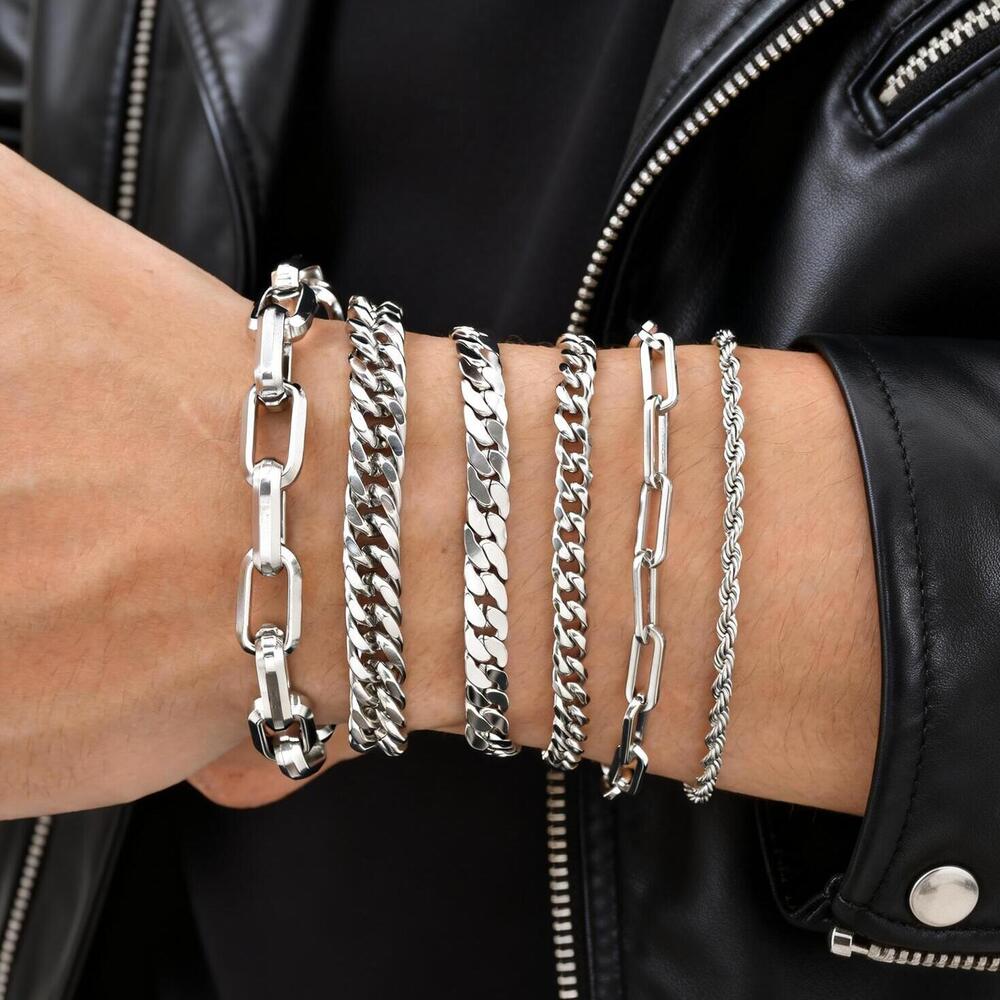 Punk Silberfarbene Herren-Kett – Ceramic Link Bracelet Bewertung und Preis