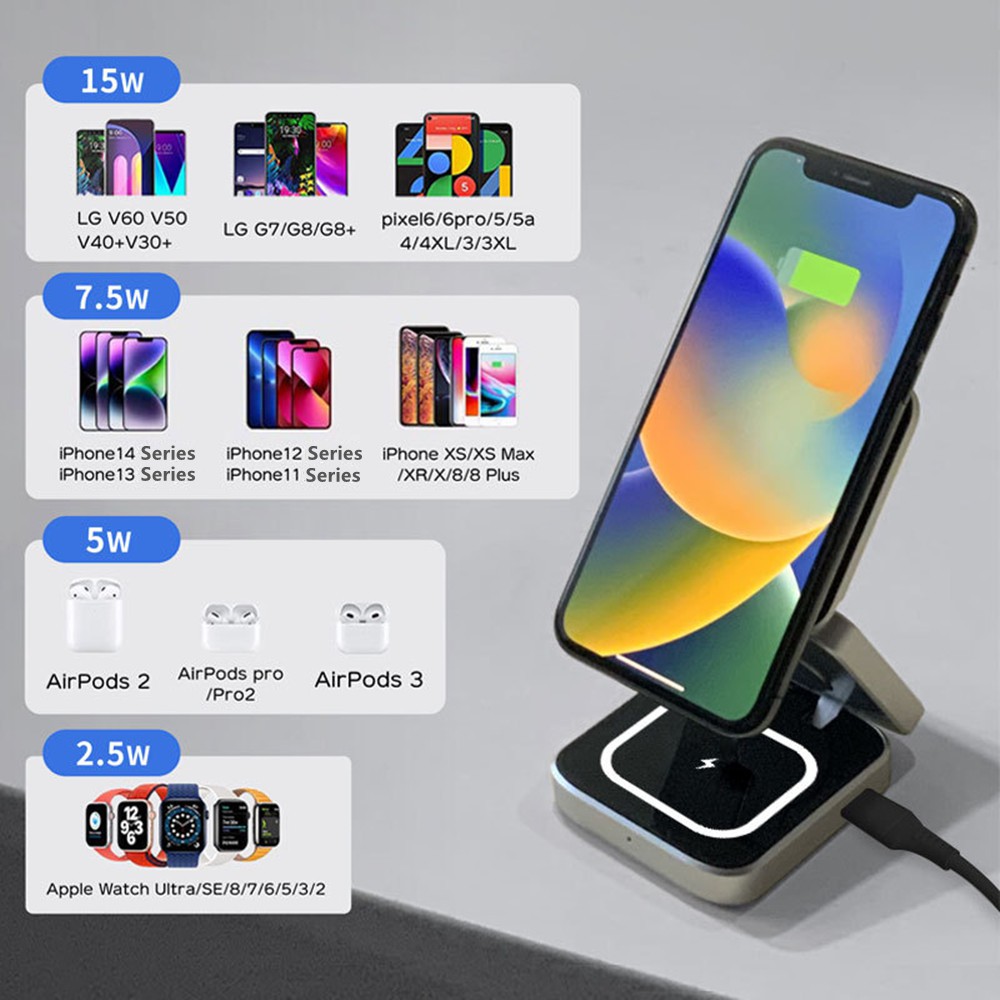 Faltbare magnetische drahtlose – Wireless Charger Watch Bewertung und Preis